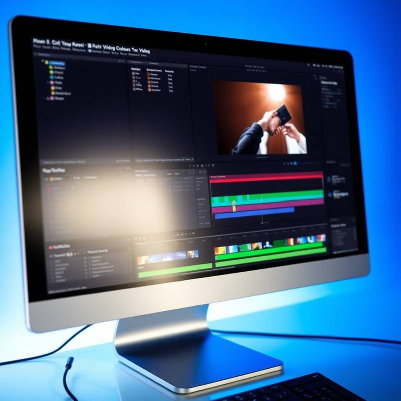 Video editing software on a computer screen